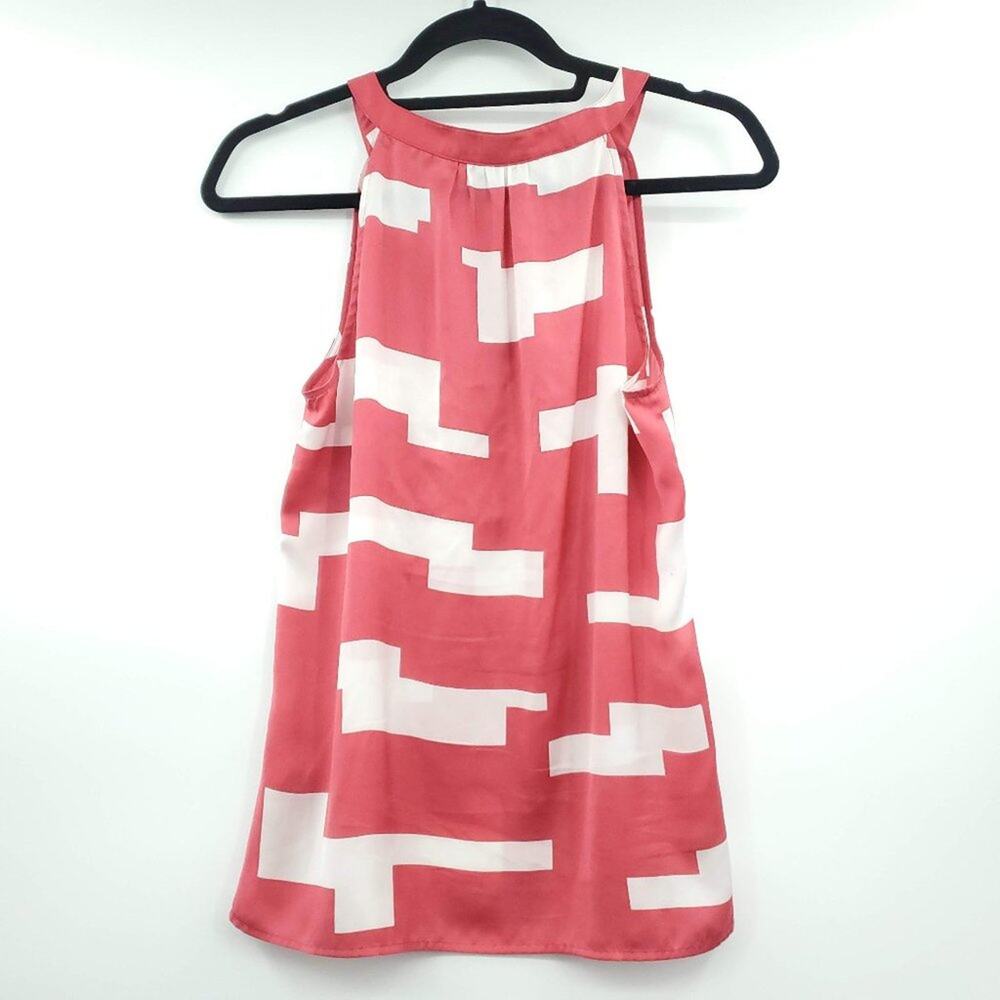 Banana Republic Geometric Sleeveless Button Front Blouse S - Picture 2 of 6